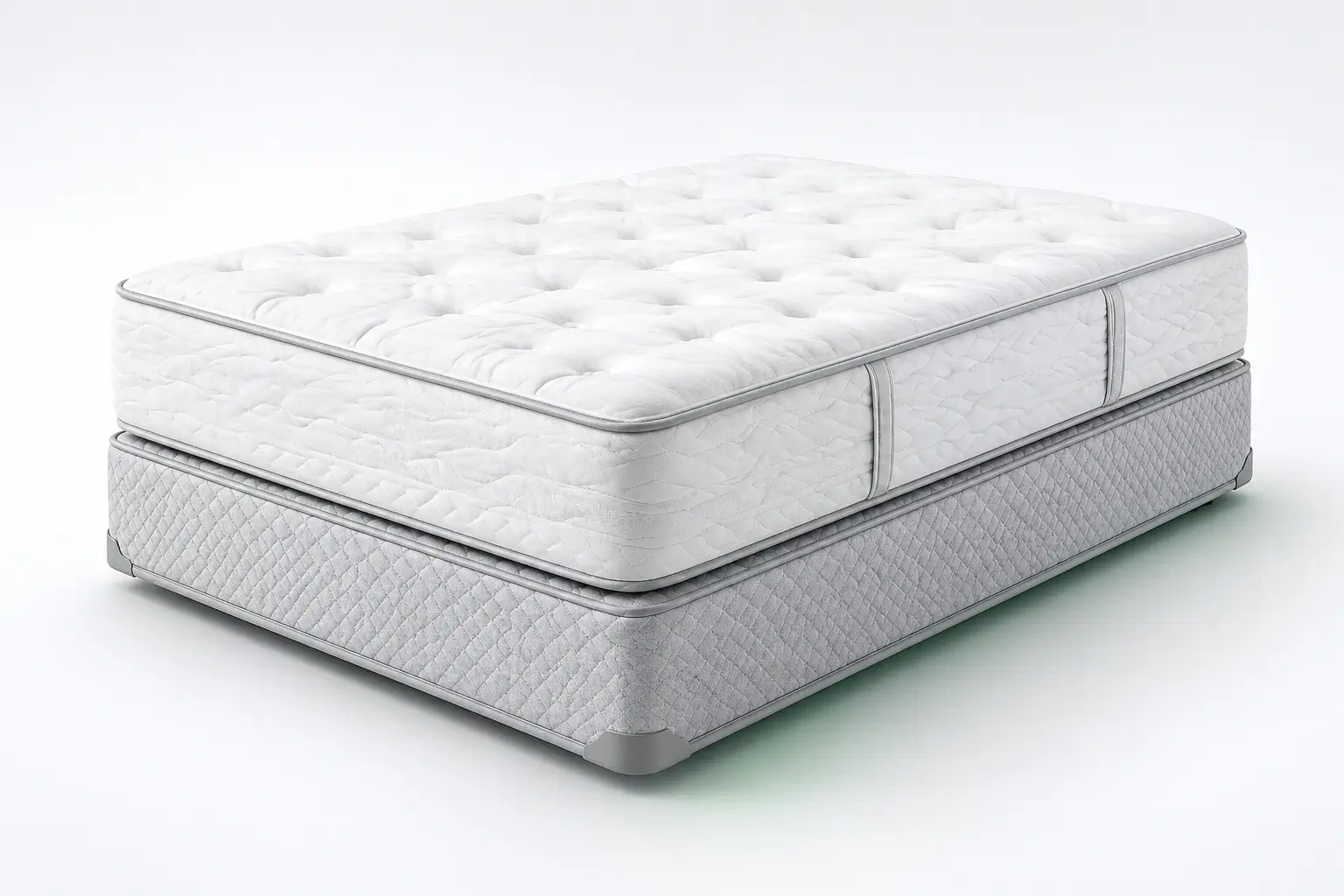 Mattress and box spring removal image showing stacked mattress and box spring